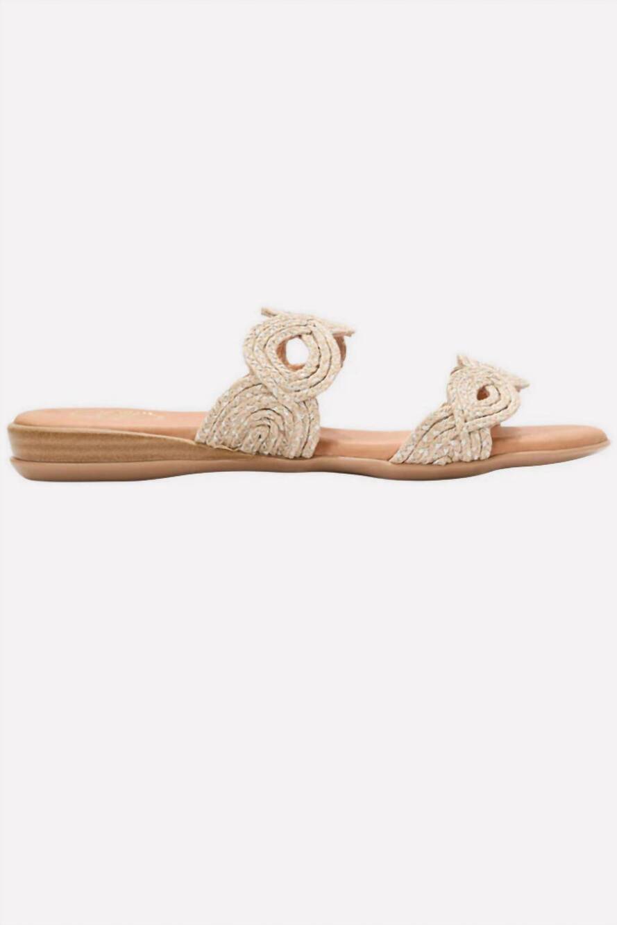 NEW ANDRE ASSOUS women's nizzie featherweights sandal in natural platino